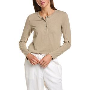 James Perse Womens  Shrunken Henley, Brown